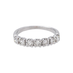 Bague Alliance en or blanc et diamants - Castafiore
