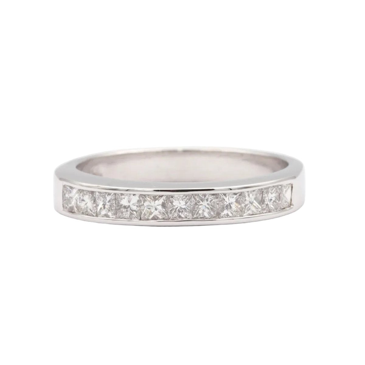 Bague Alliance en or blanc et diamants - Castafiore