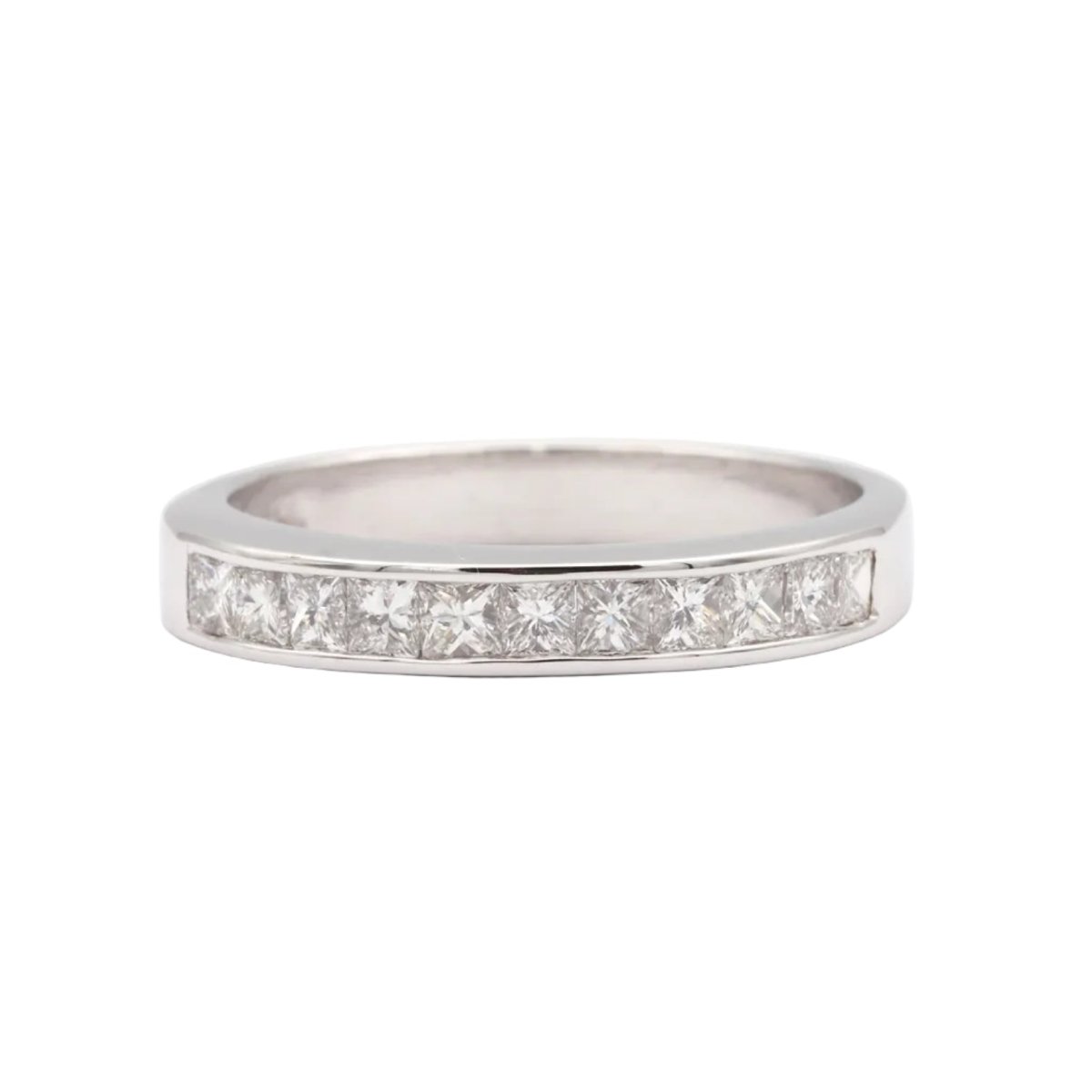 Bague Alliance en or blanc et diamants - Castafiore