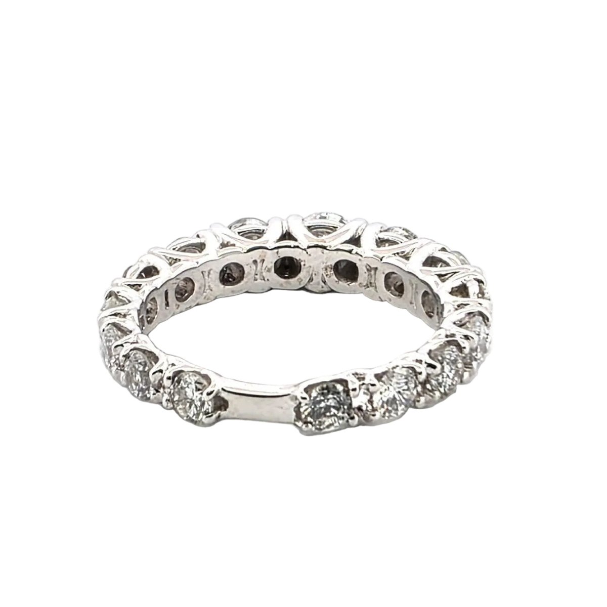 Bague Alliance en or blanc et diamants - Castafiore