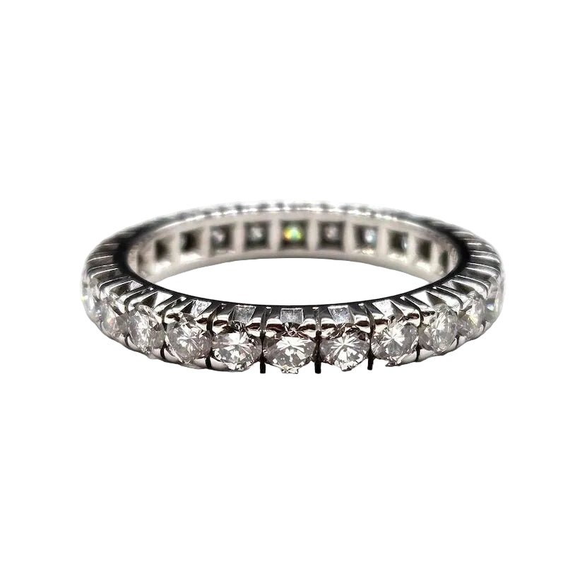 Bague Alliance en or blanc et diamants - Castafiore