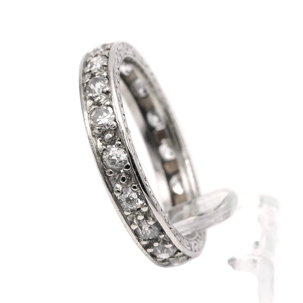 Bague Alliance en or blanc et diamants - Castafiore