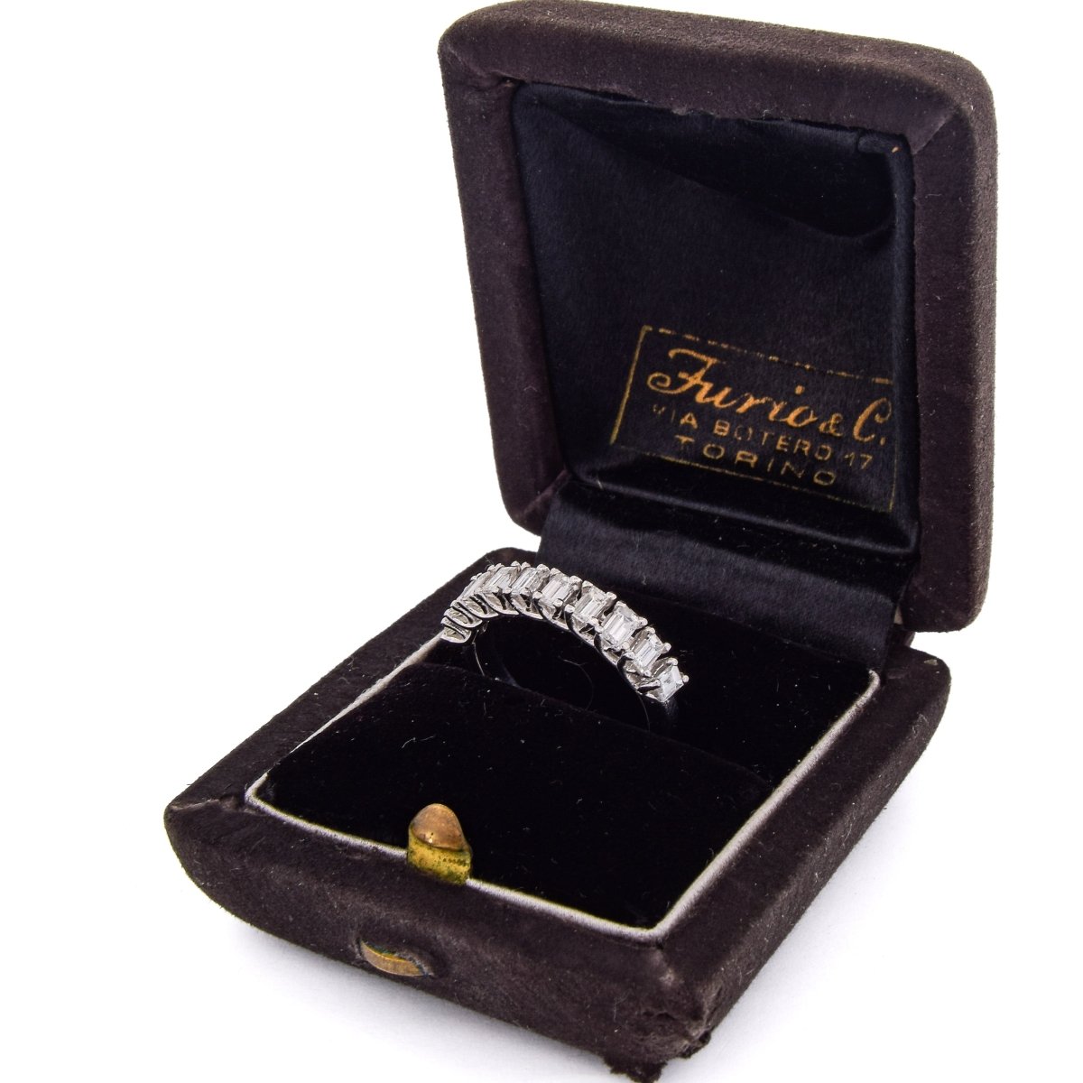 Bague Alliance en or blanc et diamants - Castafiore