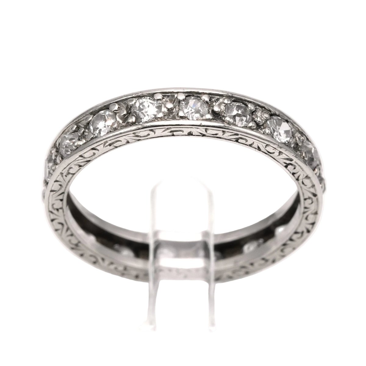 Bague Alliance en or blanc et diamants - Castafiore