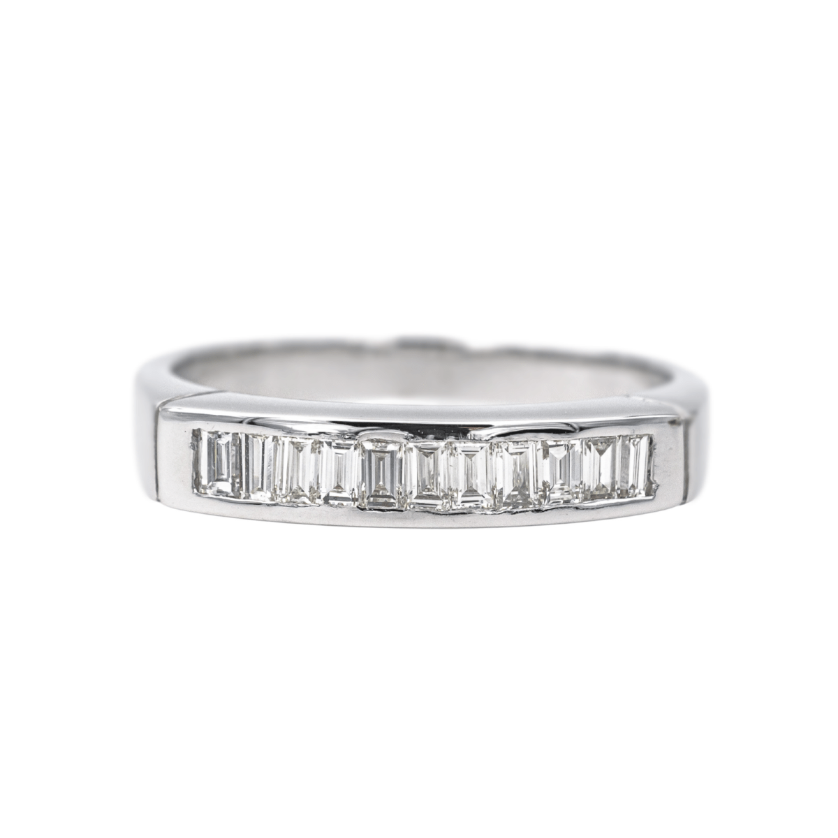 Bague Alliance en or blanc et diamants - Castafiore