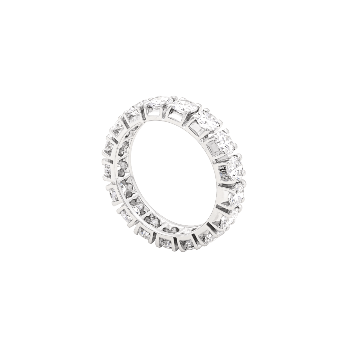 Bague Alliance en or blanc et diamants - Castafiore