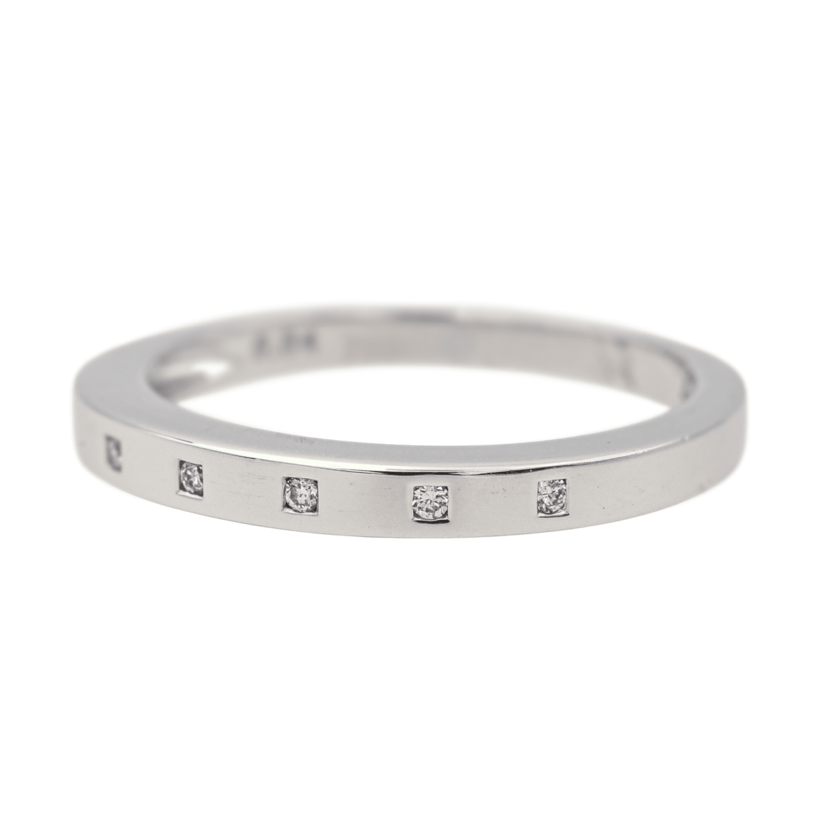 Bague Alliance en or blanc et diamants - Castafiore