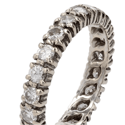 Bague Alliance en or blanc et diamants - Castafiore