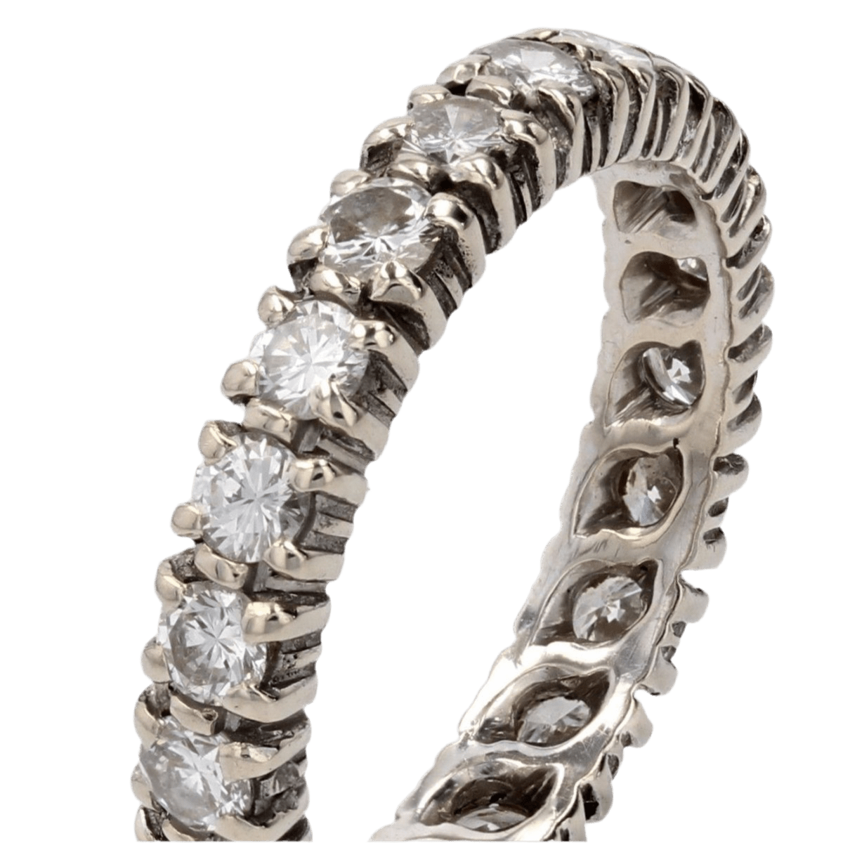 Bague Alliance en or blanc et diamants - Castafiore