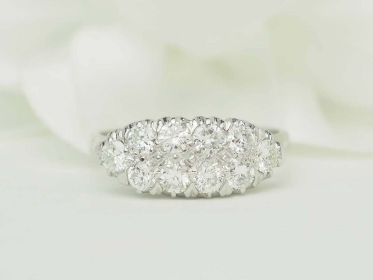 Bague Alliance en or blanc et diamants - Castafiore