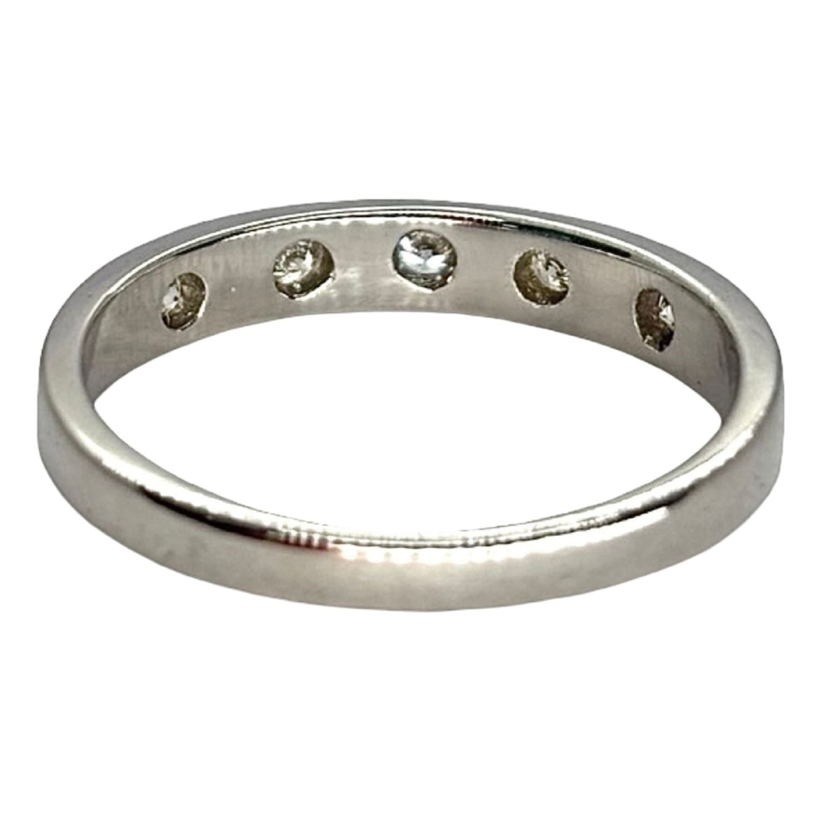 Bague Alliance en or blanc et diamants - Castafiore