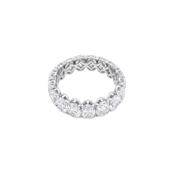 Bague Alliance en or blanc et diamants - Castafiore
