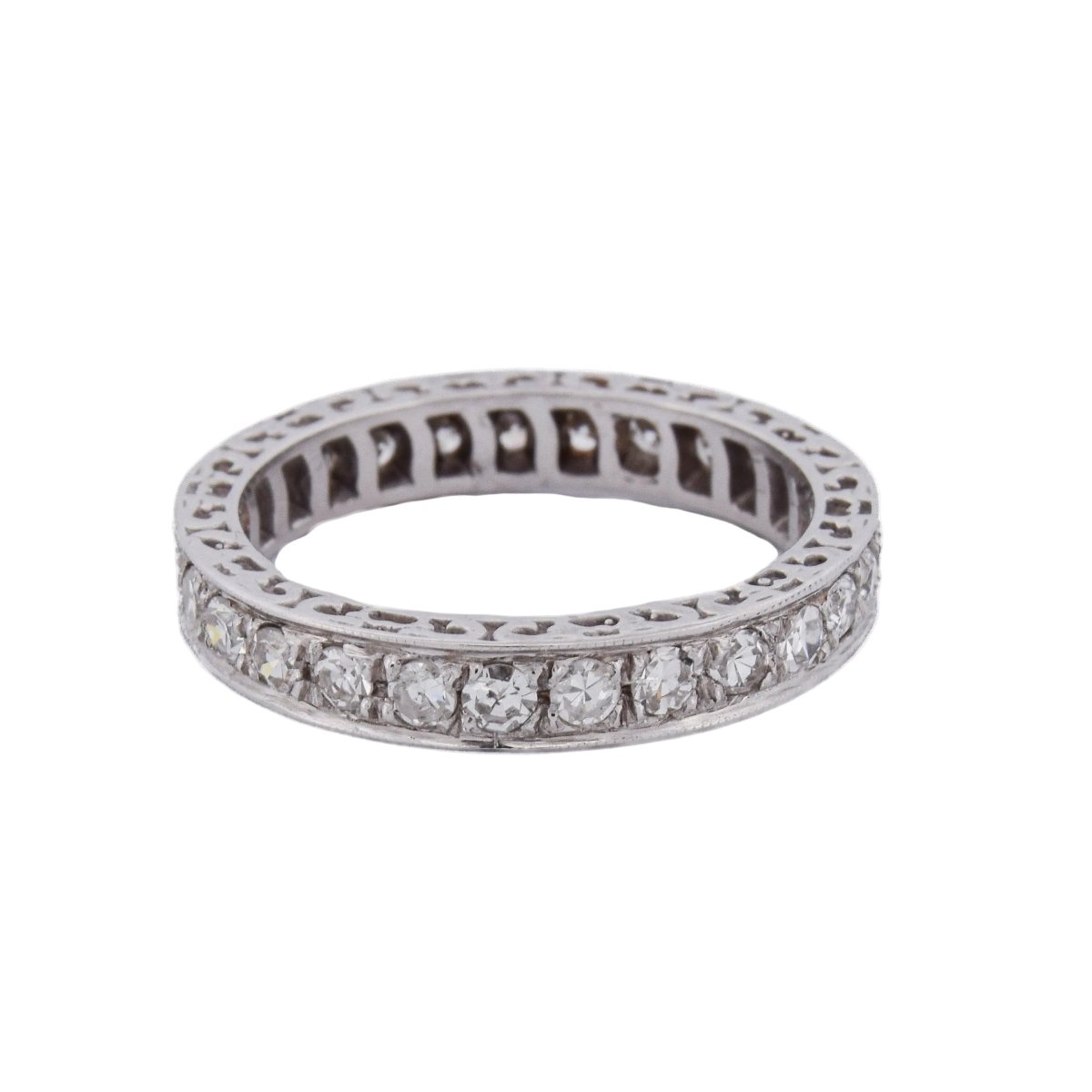 Bague Alliance en or blanc et diamants - Castafiore