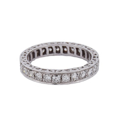 Bague Alliance en or blanc et diamants - Castafiore