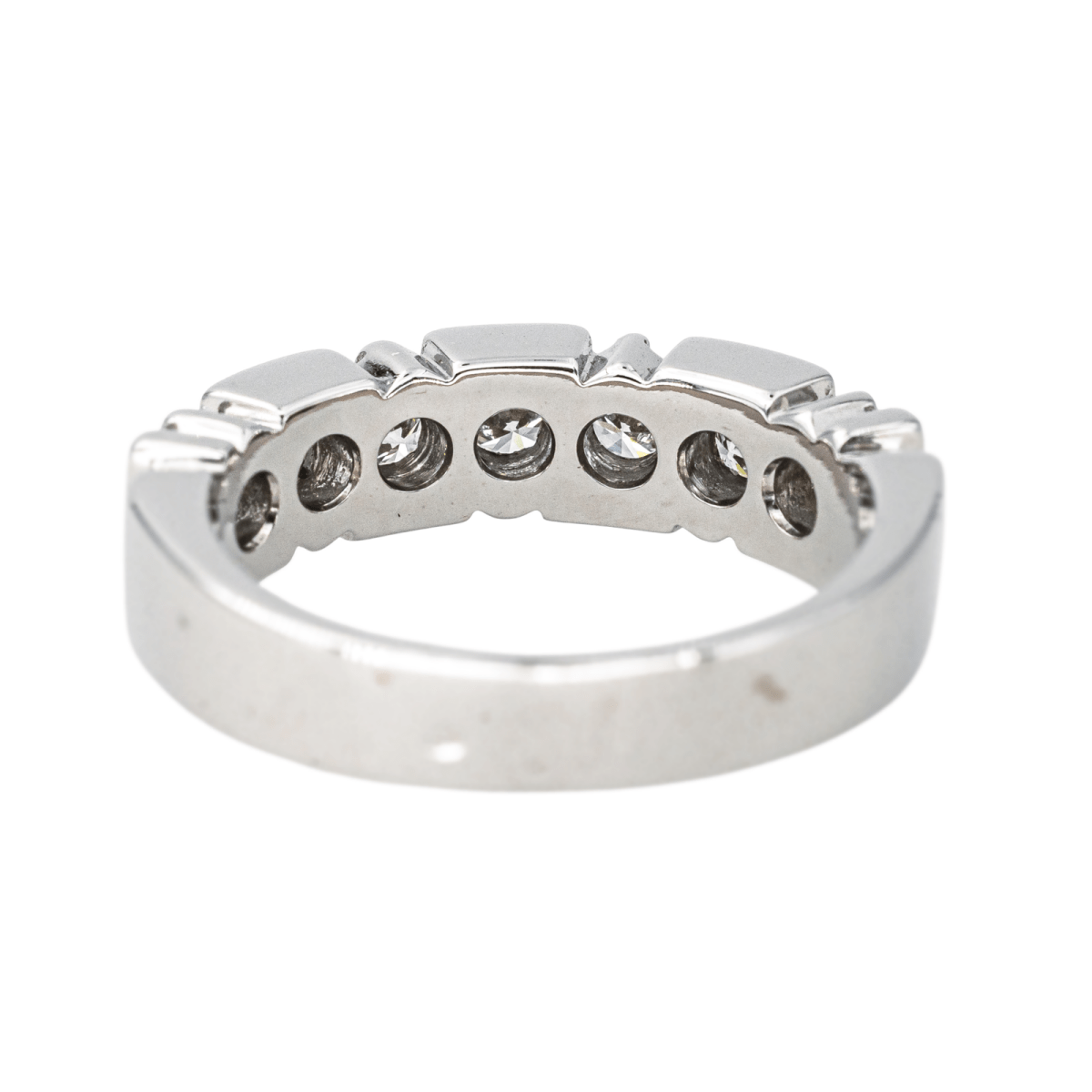 Bague Alliance en or blanc et diamants - Castafiore