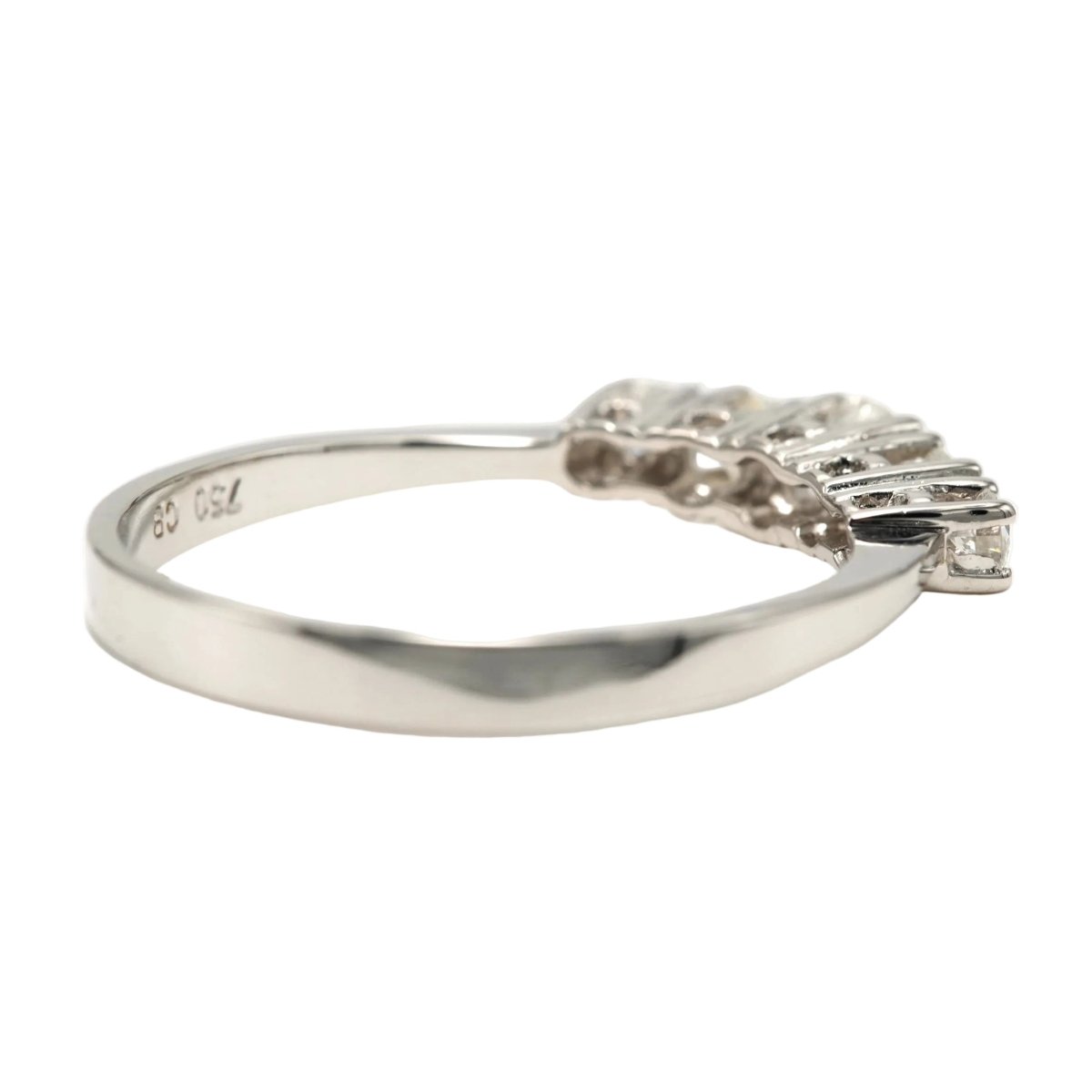Bague Alliance en or blanc et diamants - Castafiore