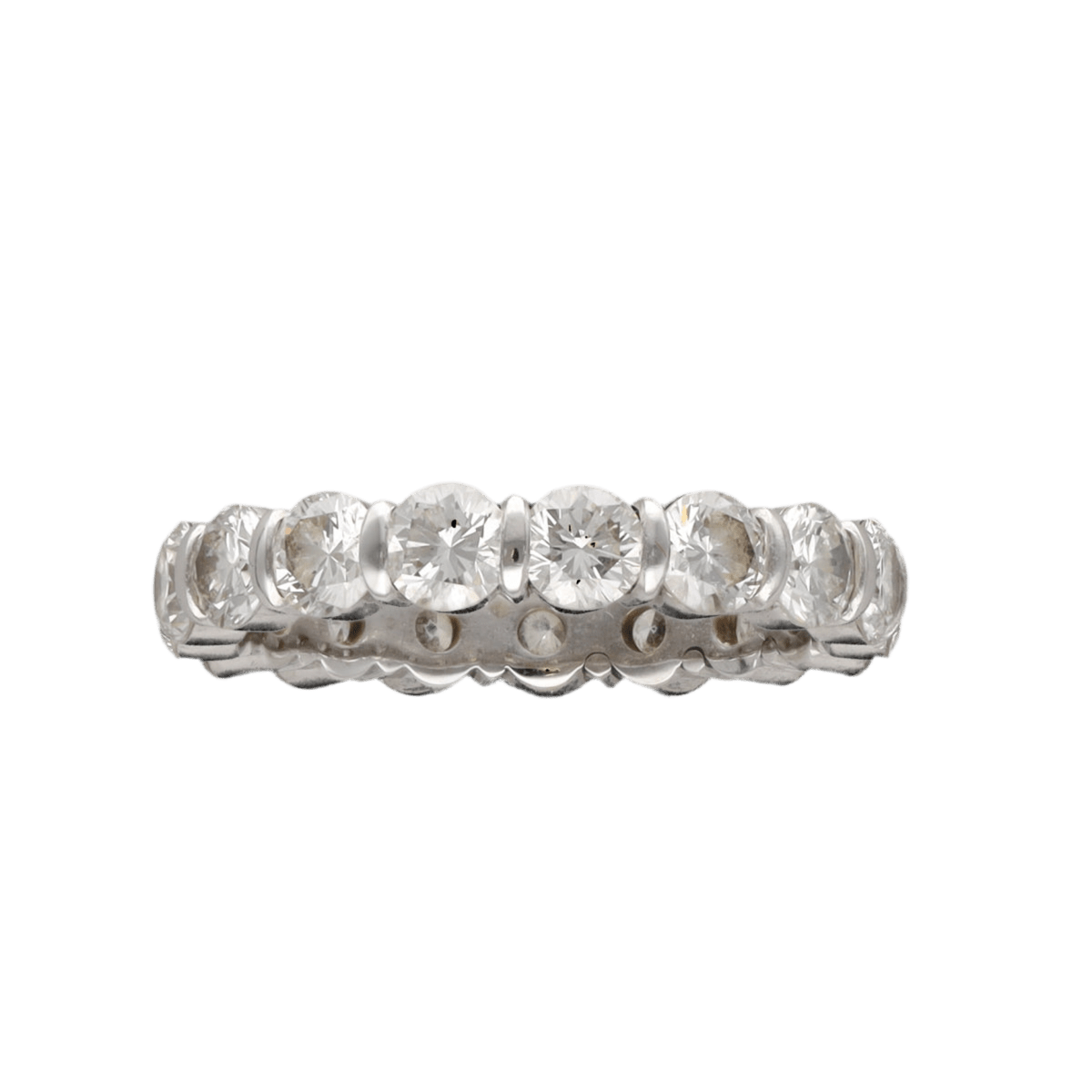 Bague Alliance en or blanc et diamants - Castafiore