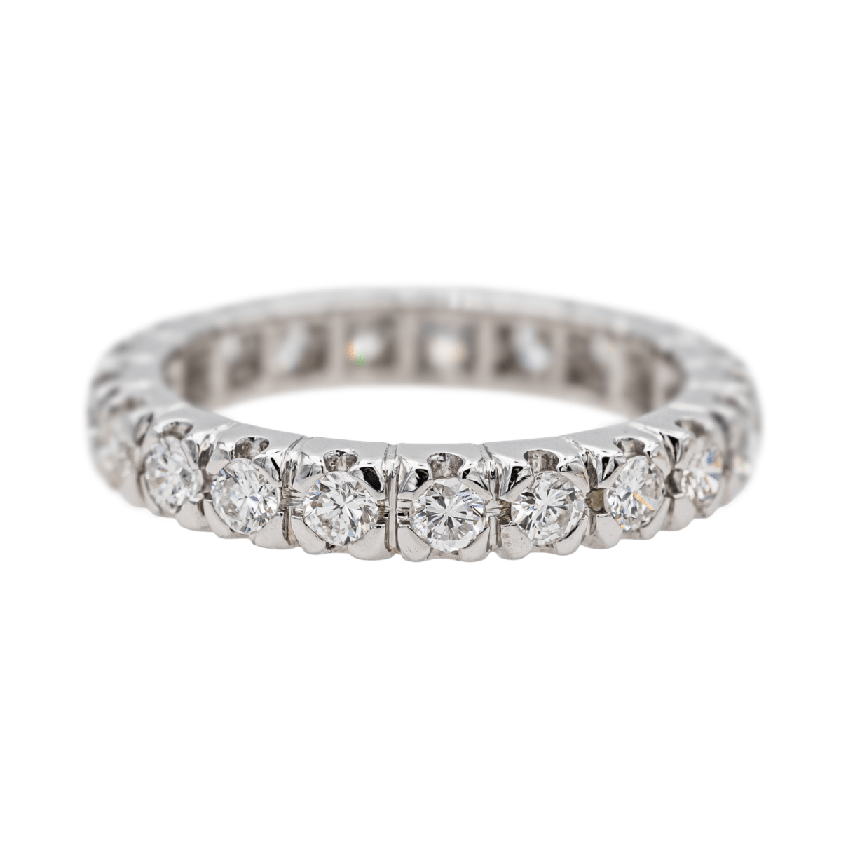 Bague Alliance en or blanc et diamants - Castafiore