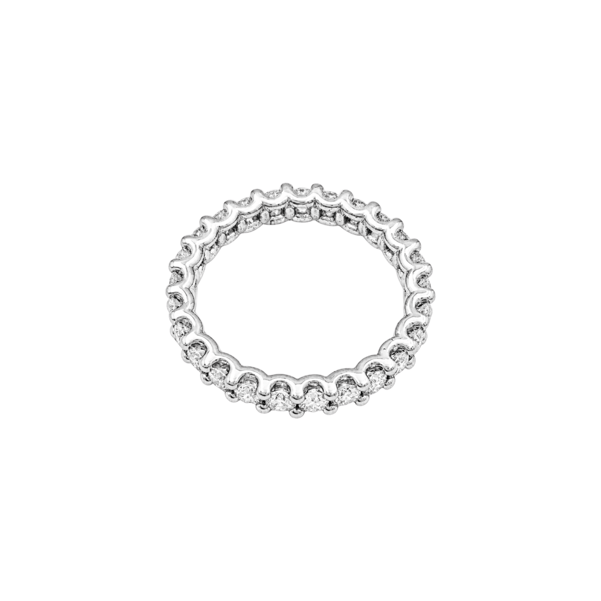 Bague Alliance en or blanc et diamants - Castafiore
