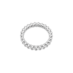 Bague Alliance en or blanc et diamants - Castafiore