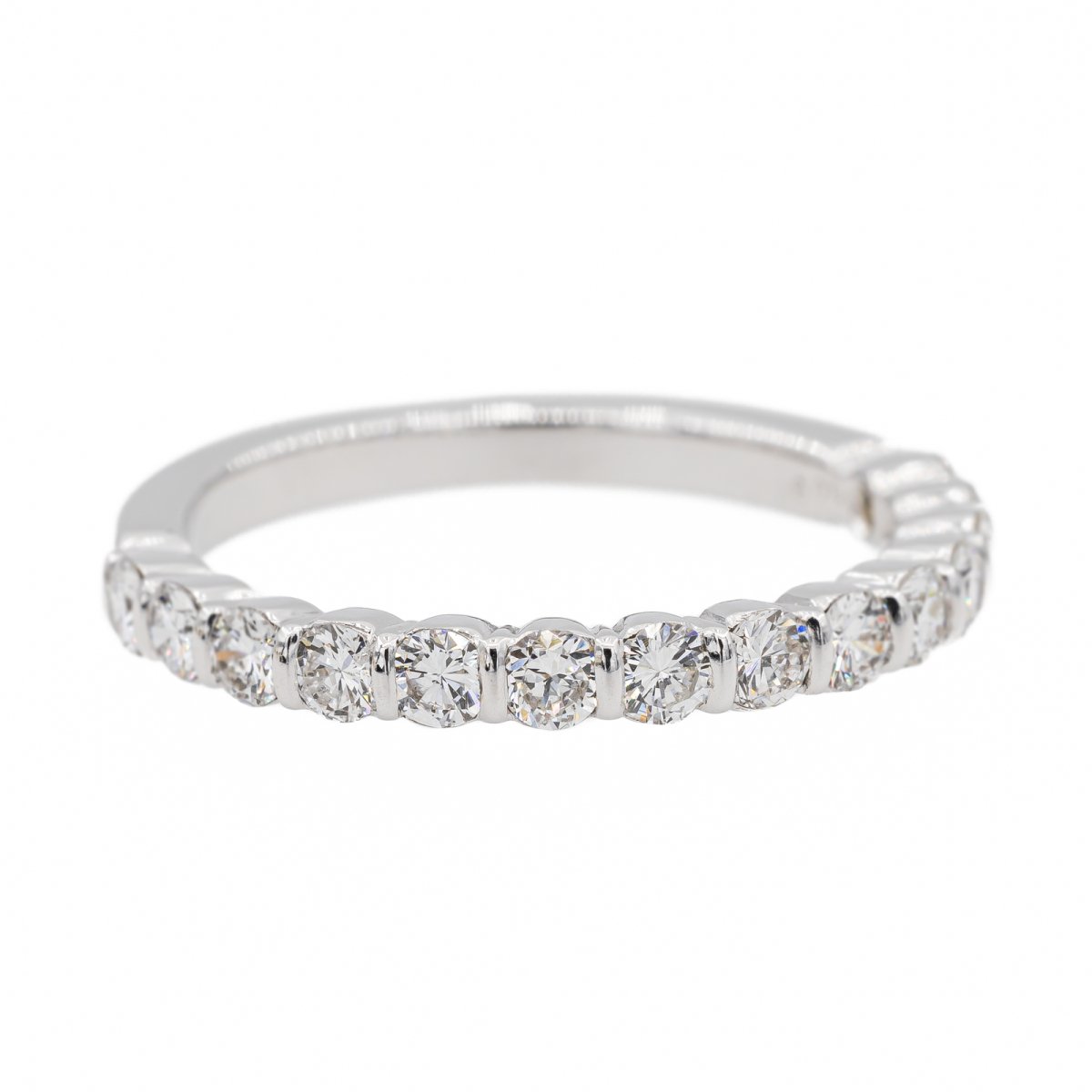 Bague Alliance en or blanc et diamants - Castafiore