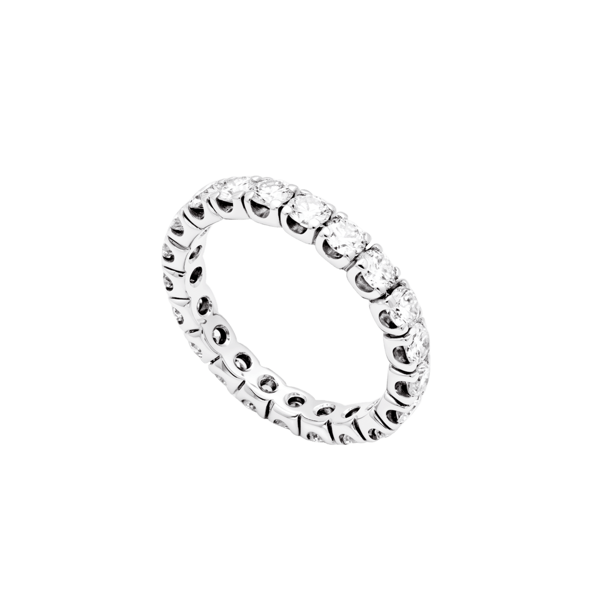 Bague Alliance en or blanc et diamants - Castafiore