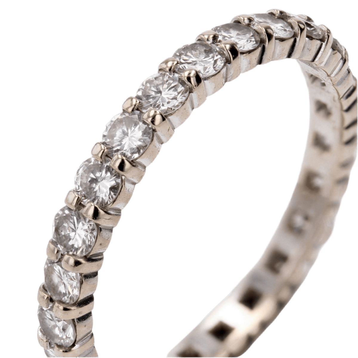 Bague Alliance en or blanc et diamants - Castafiore