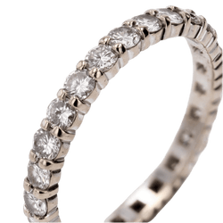 Bague Alliance en or blanc et diamants - Castafiore