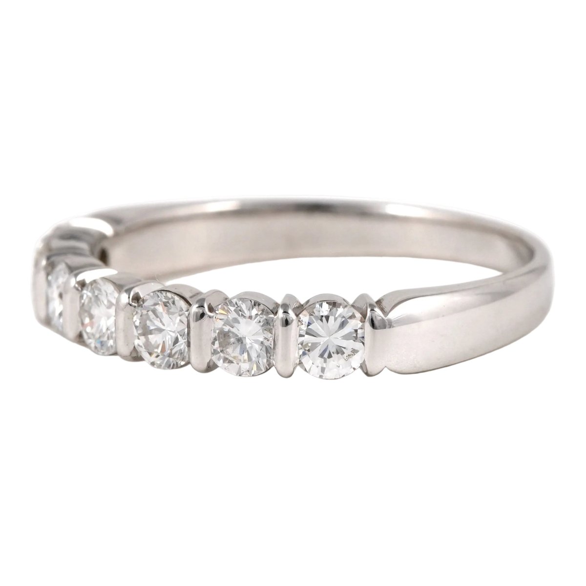 Bague Alliance en or blanc et diamants - Castafiore