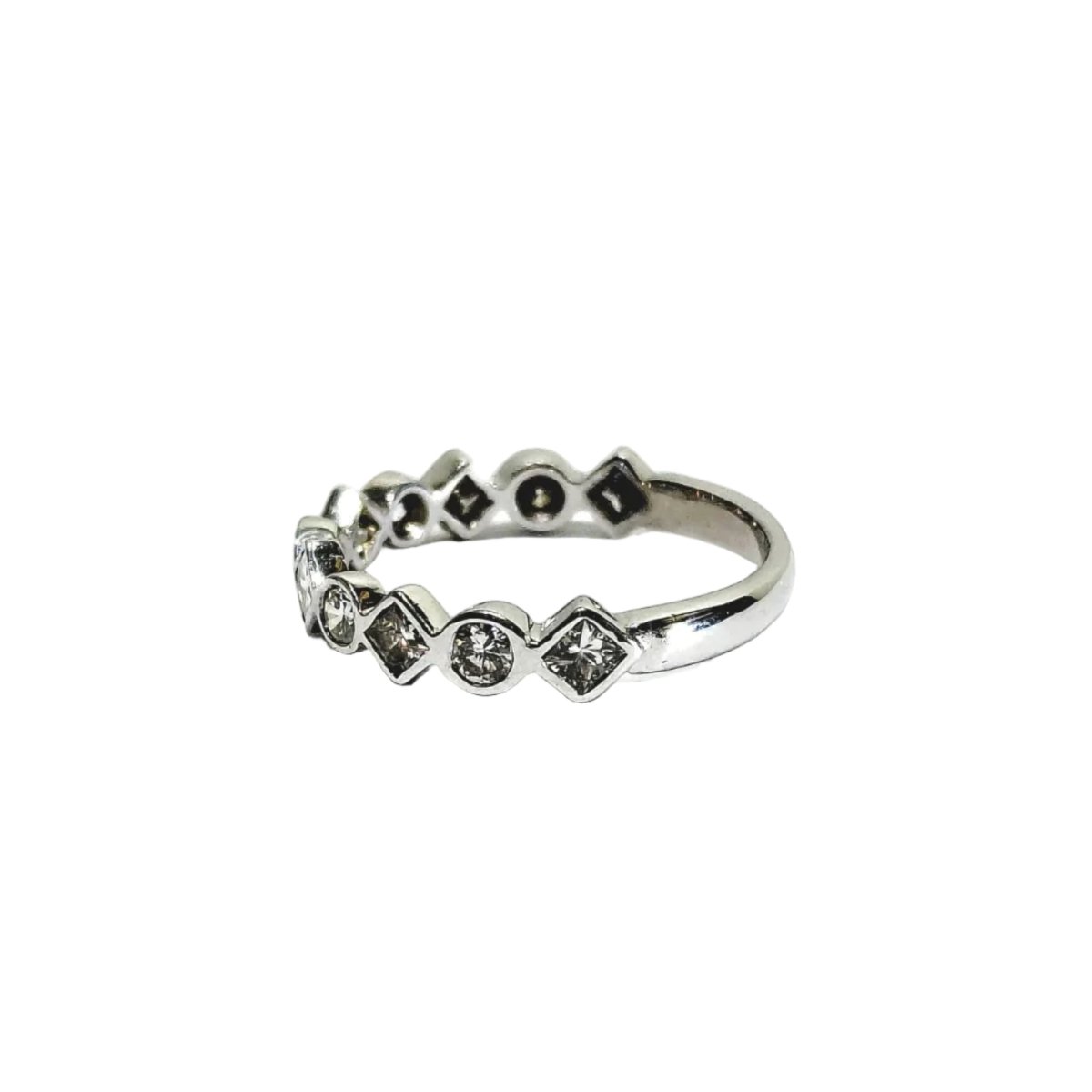Bague Alliance en or blanc et diamants - Castafiore