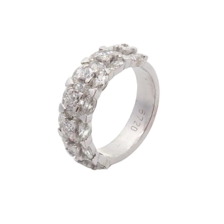 Bague Alliance en or blanc et diamants - Castafiore