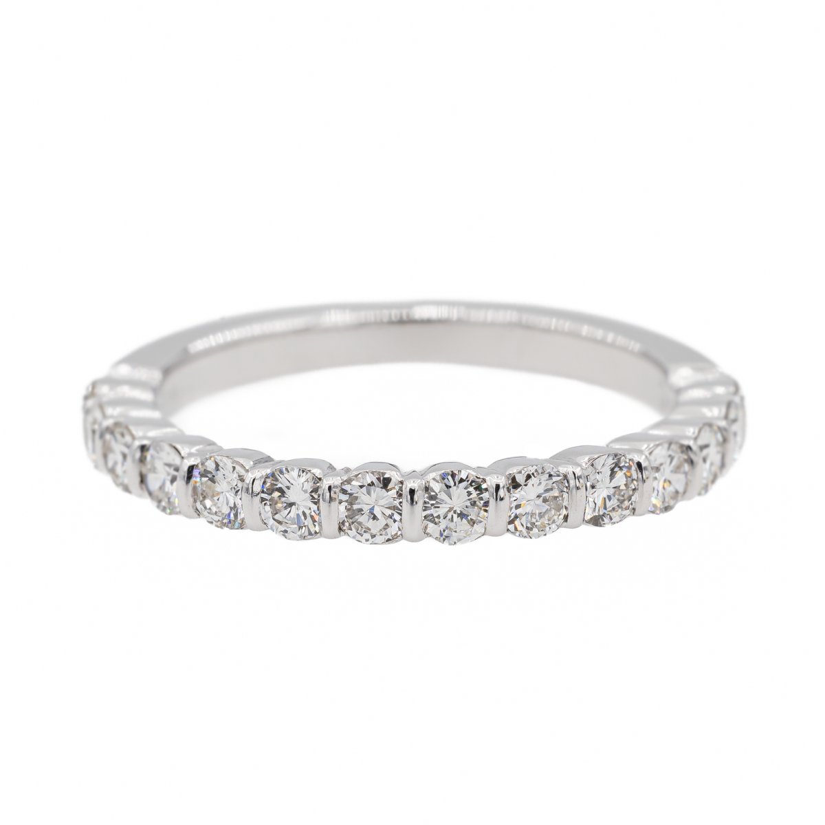 Bague Alliance en or blanc et diamants - Castafiore
