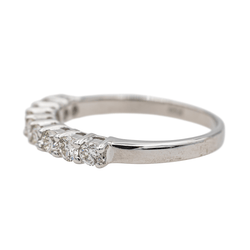 Bague Alliance en or blanc et diamants - Castafiore