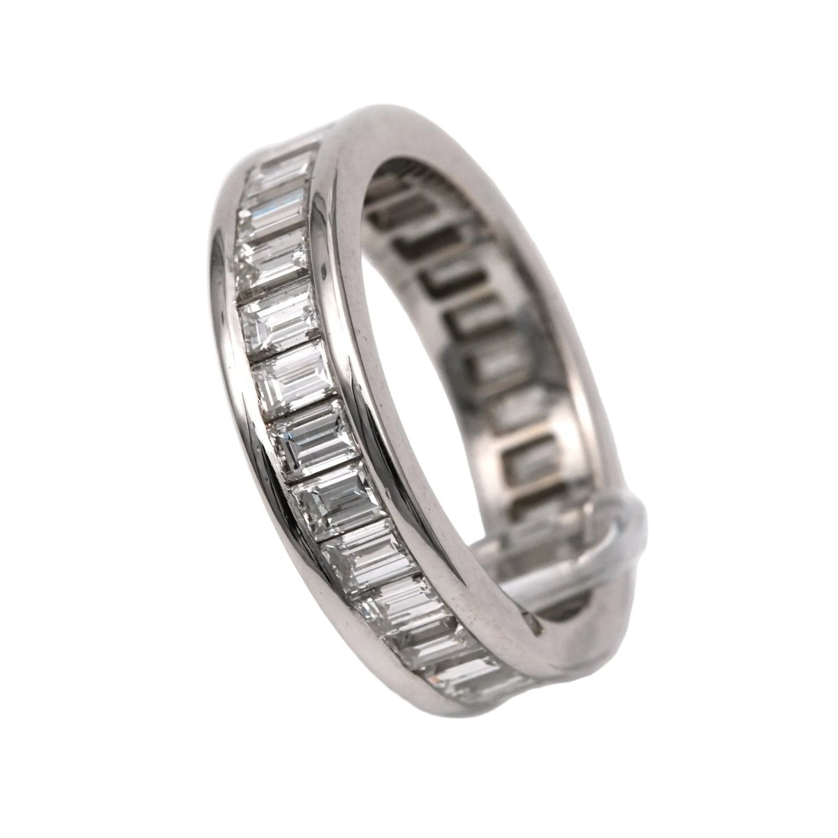 Bague Alliance en or blanc et diamants - Castafiore