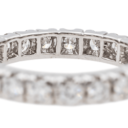 Bague Alliance en or blanc et diamants - Castafiore