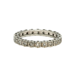 Bague Alliance en or blanc et diamants - Castafiore