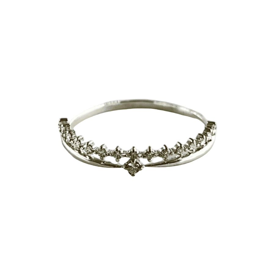 Bague Alliance en or blanc et diamants - Castafiore