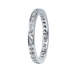 Bague Alliance en or blanc et diamants - Castafiore