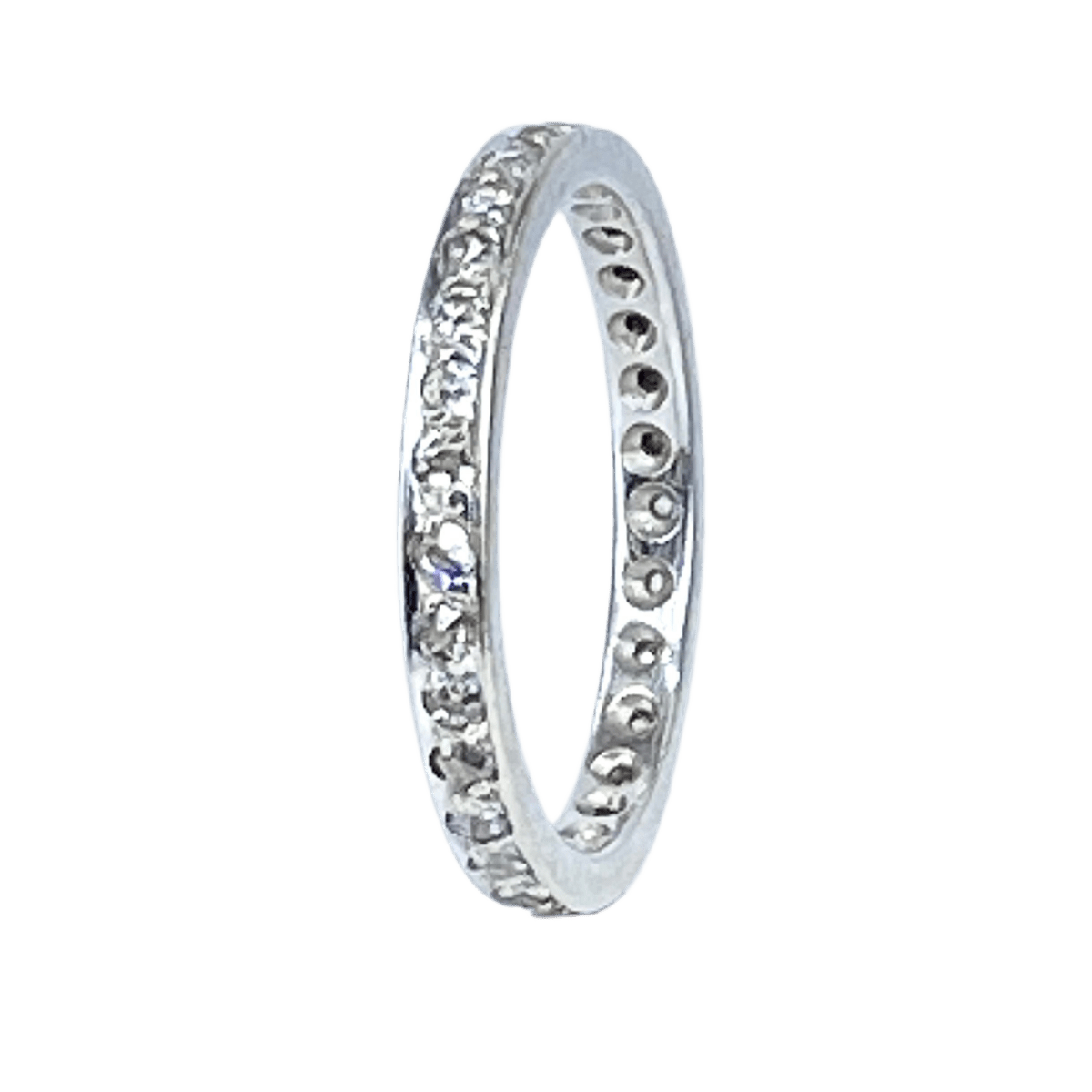 Bague Alliance en or blanc et diamants - Castafiore