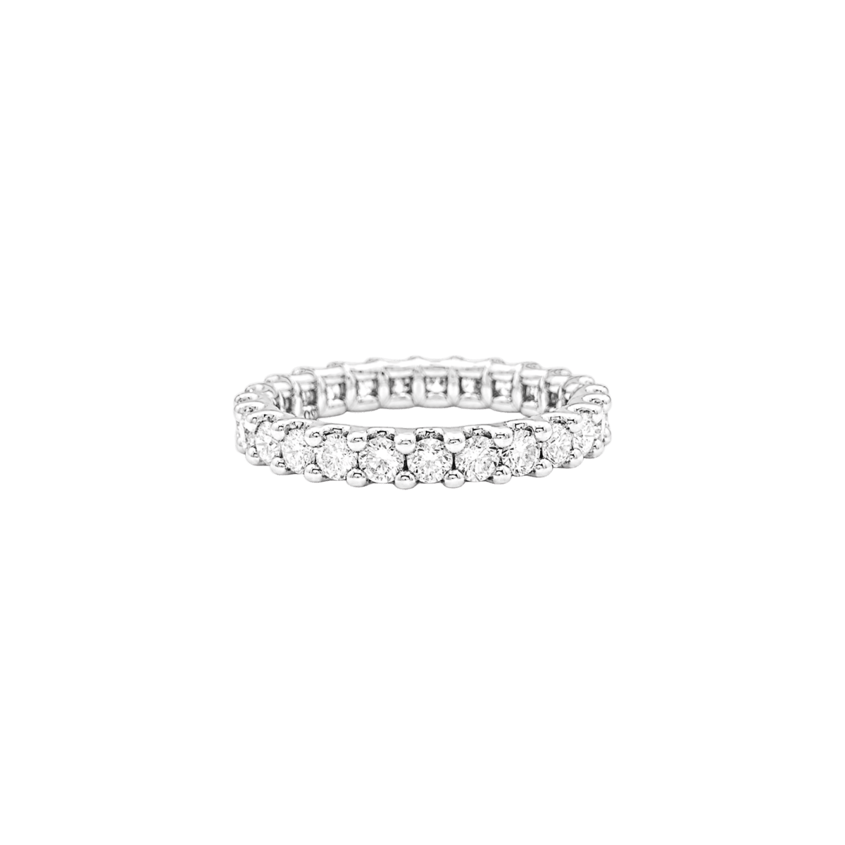 Bague Alliance en or blanc et diamants - Castafiore