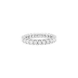 Bague Alliance en or blanc et diamants - Castafiore