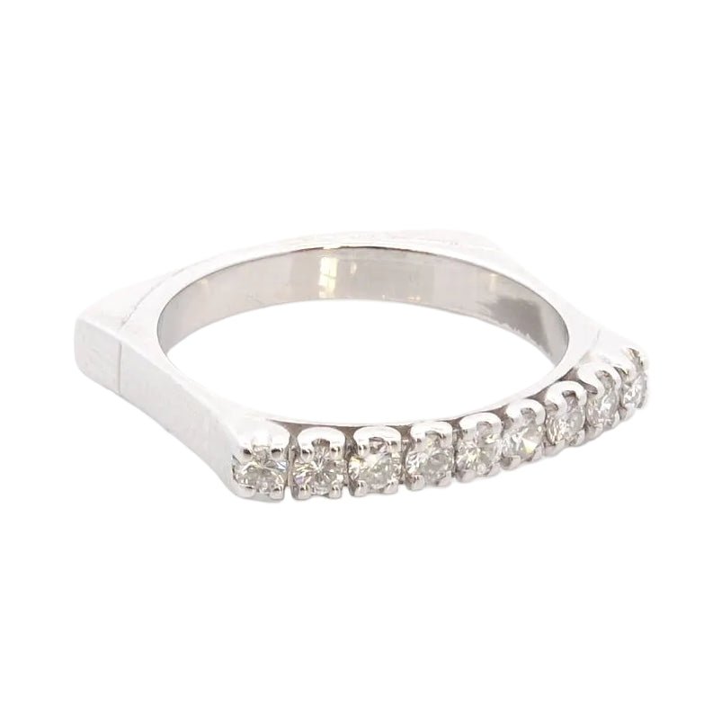 Bague Alliance en or blanc et diamants - Castafiore