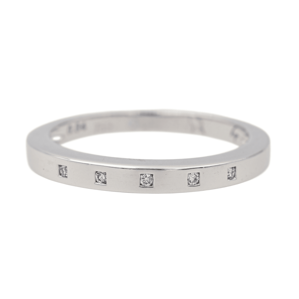 Bague Alliance en or blanc et diamants - Castafiore