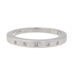 Bague Alliance en or blanc et diamants - Castafiore