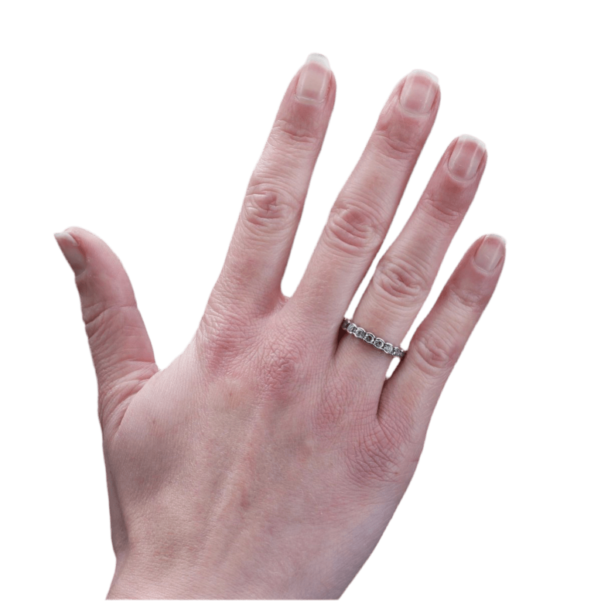 Bague Alliance en or blanc et diamants - Castafiore