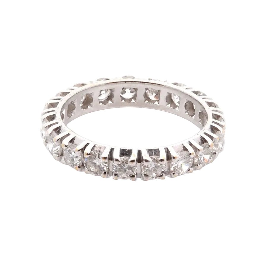 Bague Alliance en or blanc et diamants - Castafiore