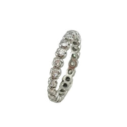 Bague Alliance en or blanc et diamants - Castafiore