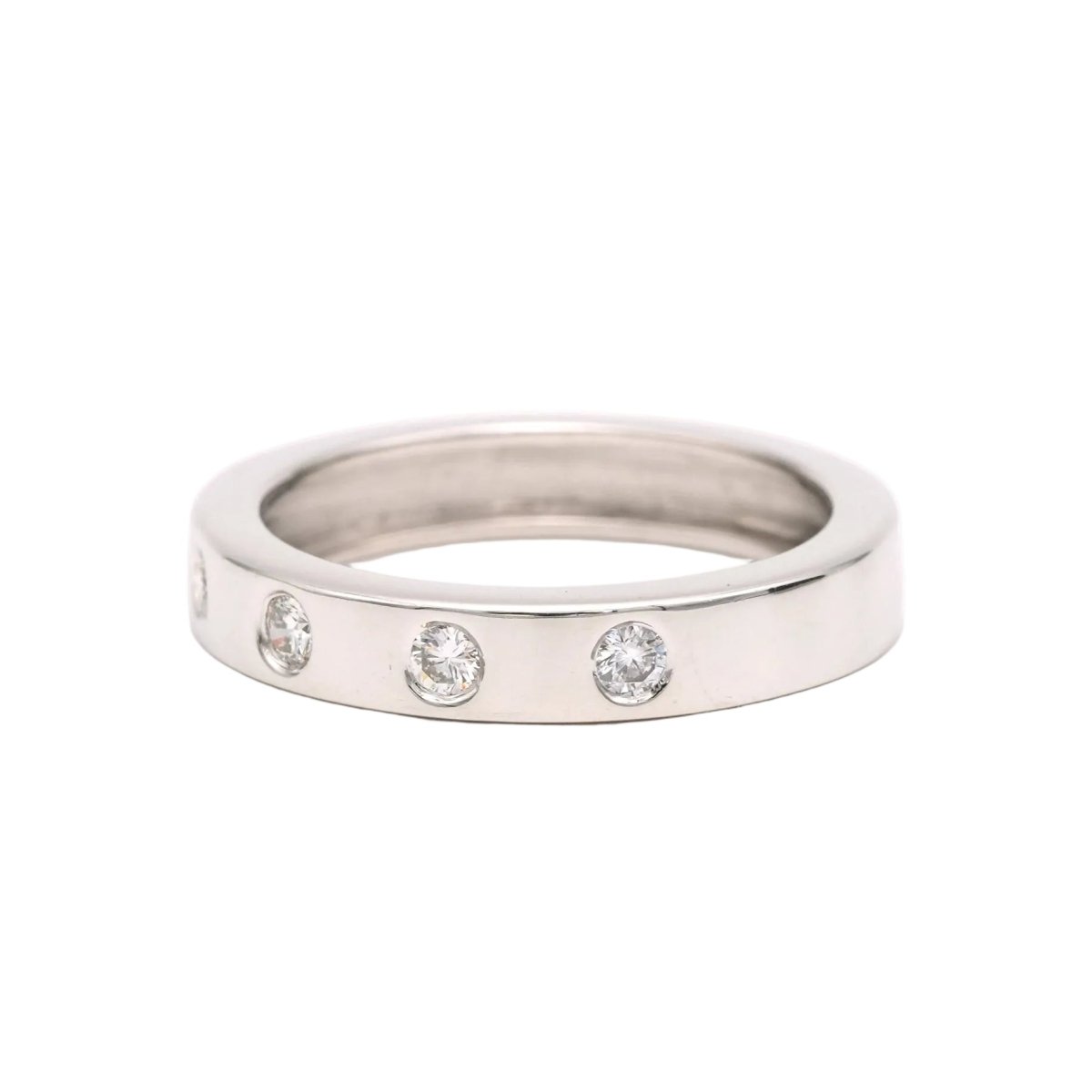 Bague Alliance en or blanc et diamants - Castafiore