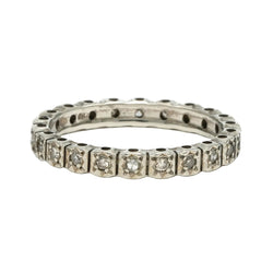 Bague Alliance en or blanc et diamants - Castafiore