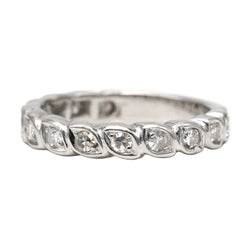 Bague Alliance en or blanc et diamants - Castafiore